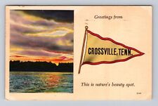 Crossville TN-Tennessee, General Greetings Lake, Antique Vintage c1956 Postcard picture