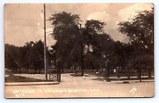 Postcard RPPC Columbus OH Army Barracks Entrance Circa 1912 picture
