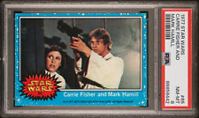 Carrie Fisher and Mark Hamill 1977 Topps STAR WARS Series 1 PSA 8 NM-MT Card #65 picture