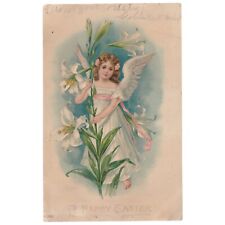 Happy Easter Postcard 1909 German Embossed picture