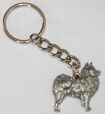 American Eskimo Dog Fine Pewter Keychain Key Chain Ring picture