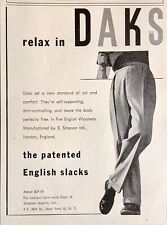 1948 Simpson Imports Daks Slacks London England Vintage Print Ad picture