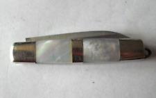 Maserin Miniature Genuine Mother Of Pearl  Mini Utility Knife, ITALY picture