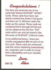 1993 HUSTLER HONEY  CARD ALEX HH-15 INSERT CARD picture