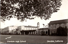 RPPC Glendale High School Glendale California CA Spanish Tower 1953 Bob Plunkett picture