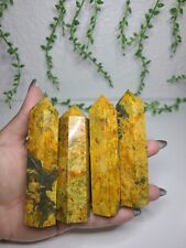 2.34LB 8 Pcs Natural Realgar Ore Stone Crystal Point Tower Obelisk WHOLESALE  picture
