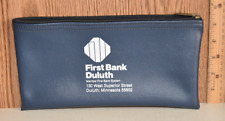 Vintage First Bank Duluth Horizontal Bank Deposit Bag Pouch Vinyl Like Leather picture