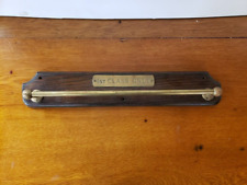 Railroad Train Passenger Dining Car First Class Only Brass Wood Storage Rack picture