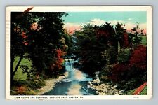 Easton PA-Pennsylvania, View Along The Bushkill, Scenic View, Vintage Postcard picture