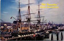 U.S.S.Constitution Boston,Ma Naval Shipyard Ship Postcard Chrome Unposted A1239 picture