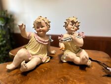 Antique Pair of  German Conta Boehme Piano Baby Bisque Porcelain Figurines picture