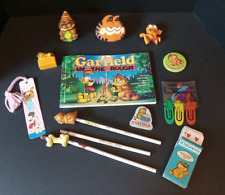 VTG Garfield Lot Nightlight Card School Supplies Candle Book Mark Pencil Topper picture