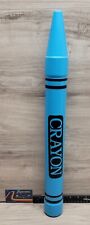 Vintage Crayola Crayon Bank Plastic 22in Tall  Blue. picture