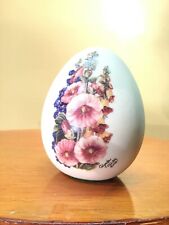 Vtg Glenda Turley Floral porcelain bisque egg ‘99 Excellent gift quality picture
