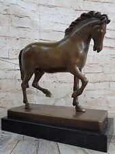Large Tang Horse by Barye Art Deco Modern Bronze Sculpture Marble Figurine Sale picture