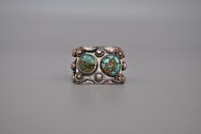 Old Pawn Navajo Sterling Silver Ring - Turquoise  Size 9 picture