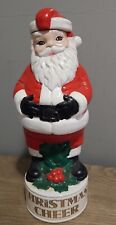 Vintage Albertas 1970s Santa Claus Christmas Cheer Ceramic Decanter picture