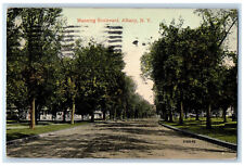 1914 View of Manning Boulevard Albany New York NY Posted Antique Postcard picture