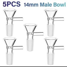 5x 14MM Replacement Head Male Smoking Glass Bowl For Water Pipe Hookah Bong picture