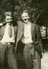 N86 Vtg Photo PALS, TWO YOUNG MEN IN SHORT TIES c Early 1900's picture