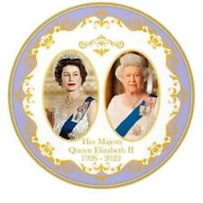Plate 20cm Fine China Her Majesty Queen Elizabeth II 1926-2022 picture