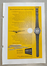 1944 Gruen Jewelers Watch WW2 Print Ad War Pan American Clipper Pilots Plane picture