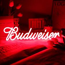 Budweiser LED Neon Light Sign, Bar Decor for Man Cave, Home Bar, Club, Party picture