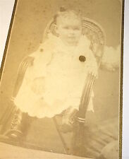 Antique Western American Child  Black Mourning Pin? Hidden Mom Arm KS CDV Photo picture