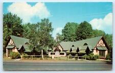 SCHROON LAKE, NY New York ~ Roadside YELLOW COACH MOTEL c1960s Postcard picture