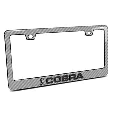 Ford Cobra in 3D Silver Real Carbon Fiber ABS License Frame picture