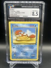 CGC 8.5 NM-MINT Krabby 51/62 SLASH ERROR Fossil Pokemon (Very Rare) Graded picture