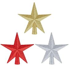 Aneco 3 Pack 6 Inches Glittered Mini Star Christmas Tree Topper Star Treetop ... picture