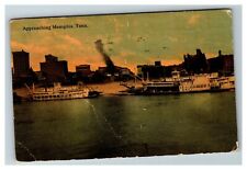 James Lee Steamer Riverfront  Approaching Memphis TN c1913 Vintage Postcard picture