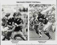 1998 Press Photo Wake Forest Footballers Brian Kuklick, Desmond Clark in Action picture
