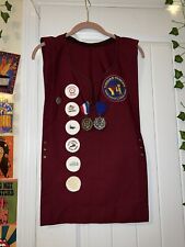 VTG ymca sash vest with indian princess patch VTG PATCHES pins medals kids  picture