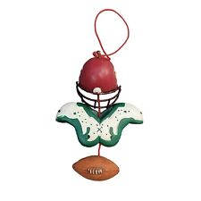 Vintage Christmas Ornament Football Green Shoulder Pads Red Helmet Decor picture