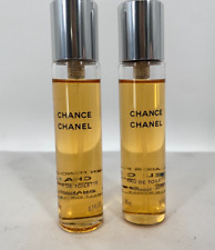 Chanel Chance Eau De Toillete Recharge Refill 0.7 fl.oz Set of 2 Refill Bottles picture