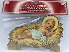 NOS Shackman Diecut Double Sided Christ Child Baby Jesus Christmas Ornament 8X5