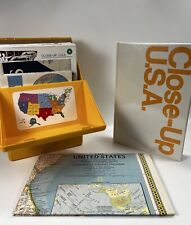 Vintage 1988 National Geographic Close-Up USA 16 Maps & Carry Case picture