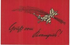 Gruss Vom Krampus Flying Devil Birch Gift Wrap 1950 SHARP  picture
