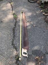 VINTAGE Crosscut Saw Tool 54” Long Blade, 59” Total,  2 Man Or 1, Lumber Jack picture