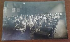 Antique RPPC Real Photo Early Classroom Interior Children Student with Bandage picture