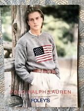 VTG Print Advertisement - Polo Ralph Lauren Mens Patriotic American Flag Sweater picture