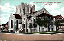 Postcard First Baptist Church Linwood Blvd and Park Ave in Kansas City, Missouri picture