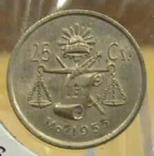 1953 Mexican 25 Centavos 30% Silver Coin - Mexico picture