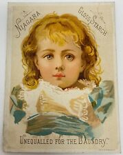 Niagara Gloss Starch Unequalled For The Laundry Girl Advertising Trade Card  picture