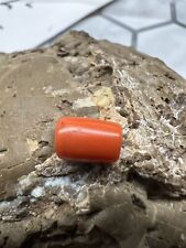 Antique Natural Red Coral Indo Tibetan Bead 9 X 6.2 mm Sm. Hole ARTISANS COLLECT picture