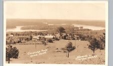 CRAWFORD POND union me real photo postcard rppc maine history aerial birds eye picture
