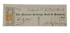 1871 Bank Check: National Exchange Bank of Lockport, Lockport, NY picture