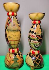 Bombay Harlequin candle holders, set of two 15